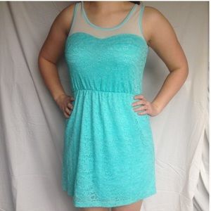 Teal Lace Dress Love J